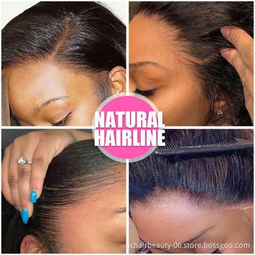 360 Lace Frontal Wig For Black Women Brazilian Straight Lace Front Human Hair Wig Pre Plucked With Baby Hair 150% Remy Lace Hair